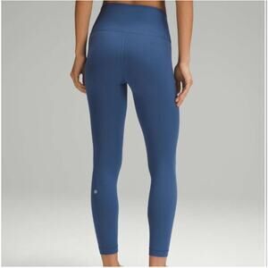 Lululemon Leggings Womens 10 Pitch Blue Wunder Train 25" Athletic Workout Gym